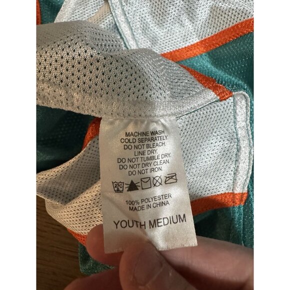 NFL MIAMI DOLPHINS Youth Size Medium Jersey Flag Football Polyester Baked Cheeto - Picture 4 of 9